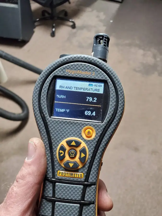 Moisture meter humidity assessment for Fire & Smoke Damage Restoration in Sultan