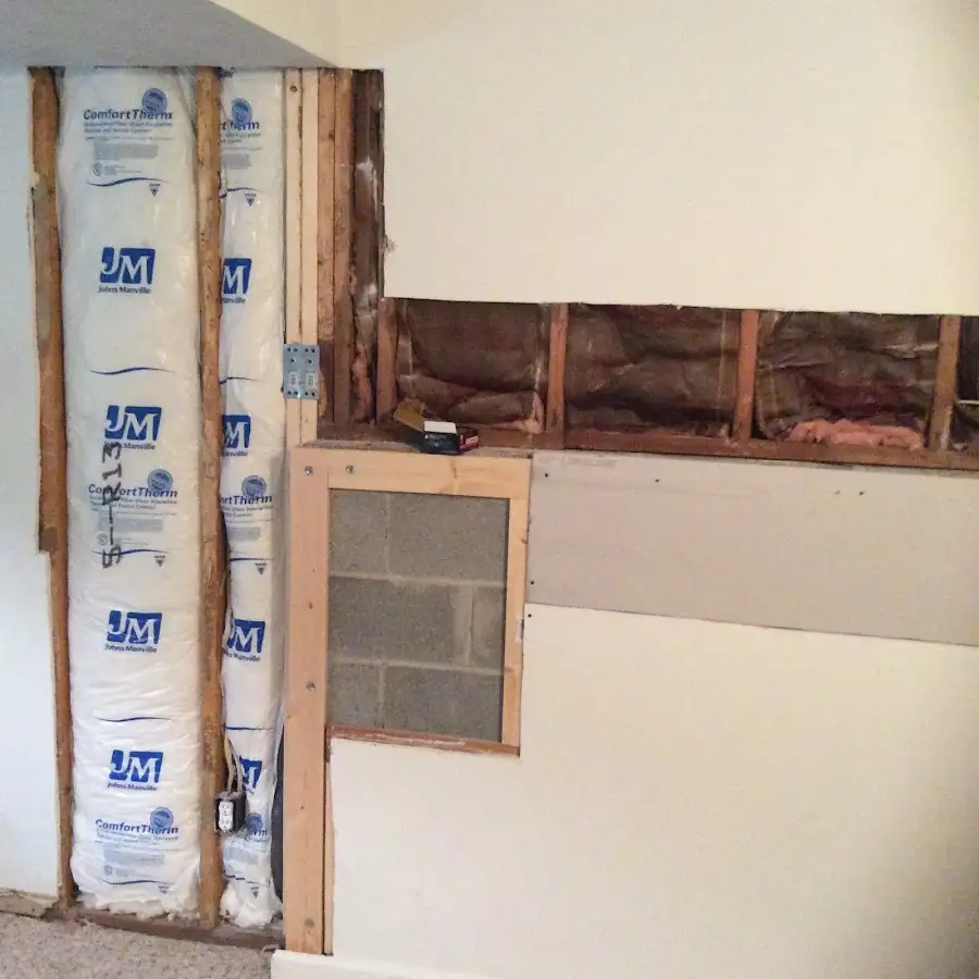 Wall insulation replacement during Structural Drying in Sultan